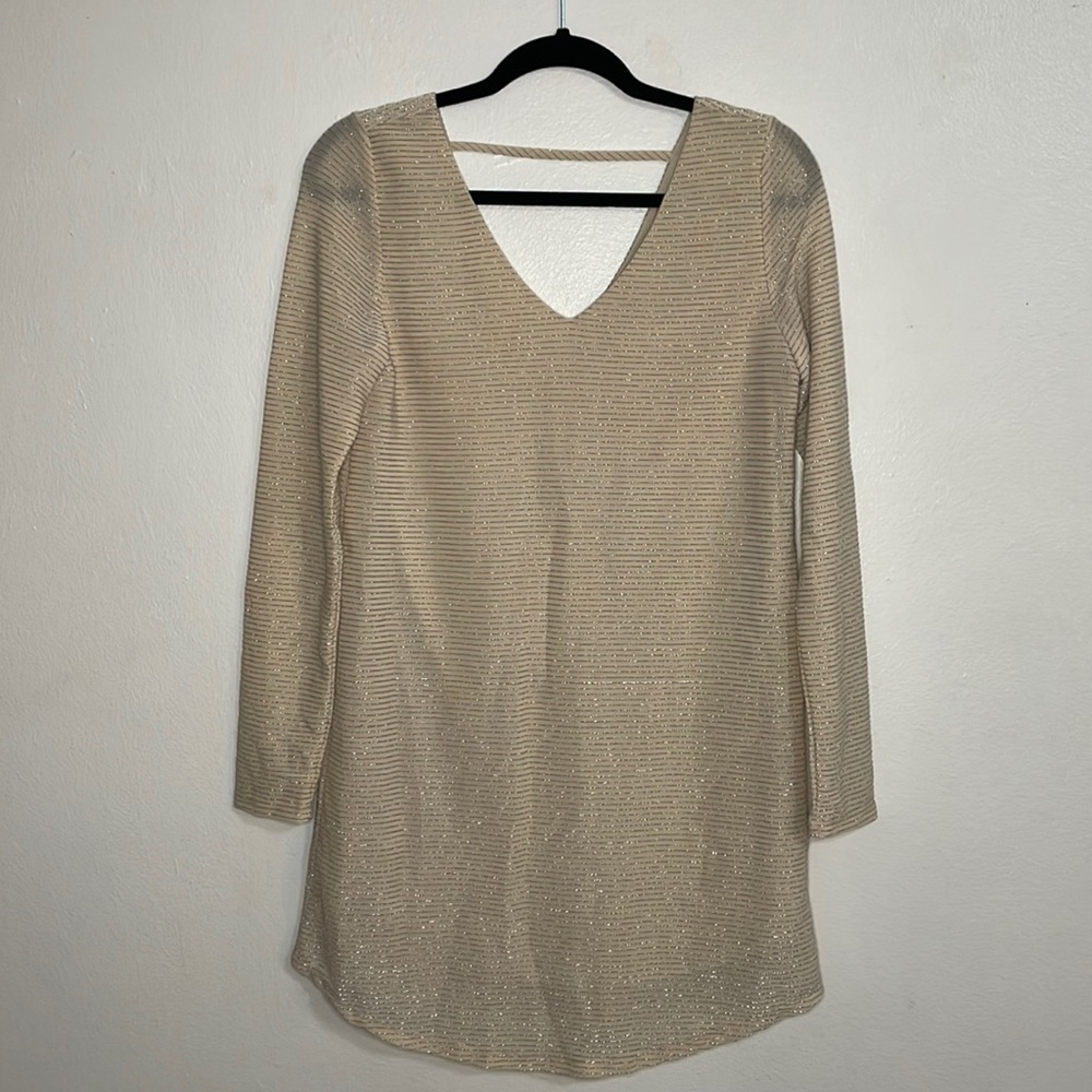 BuddyLove Nude shimmery dress